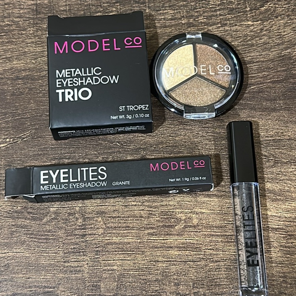 ModelCo Metallic Eyeshadow in St Tropez Eyelites Metallic Eyeshadow in Granite